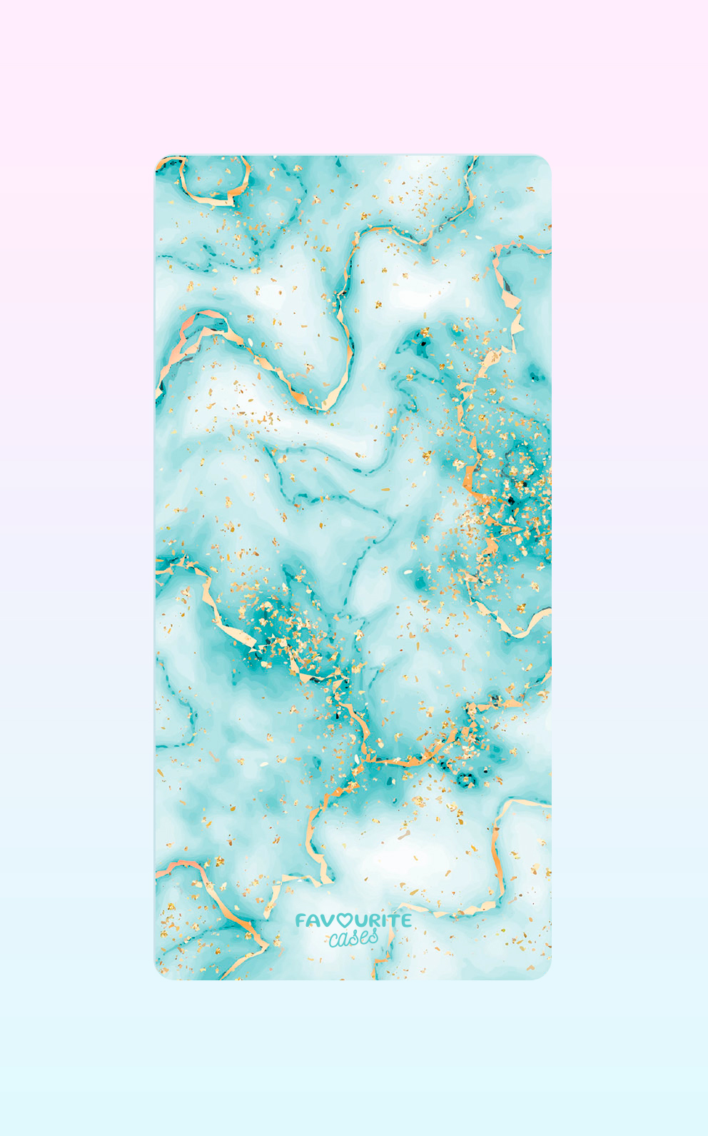 Light Blue And Golden Marble Handyhülle
