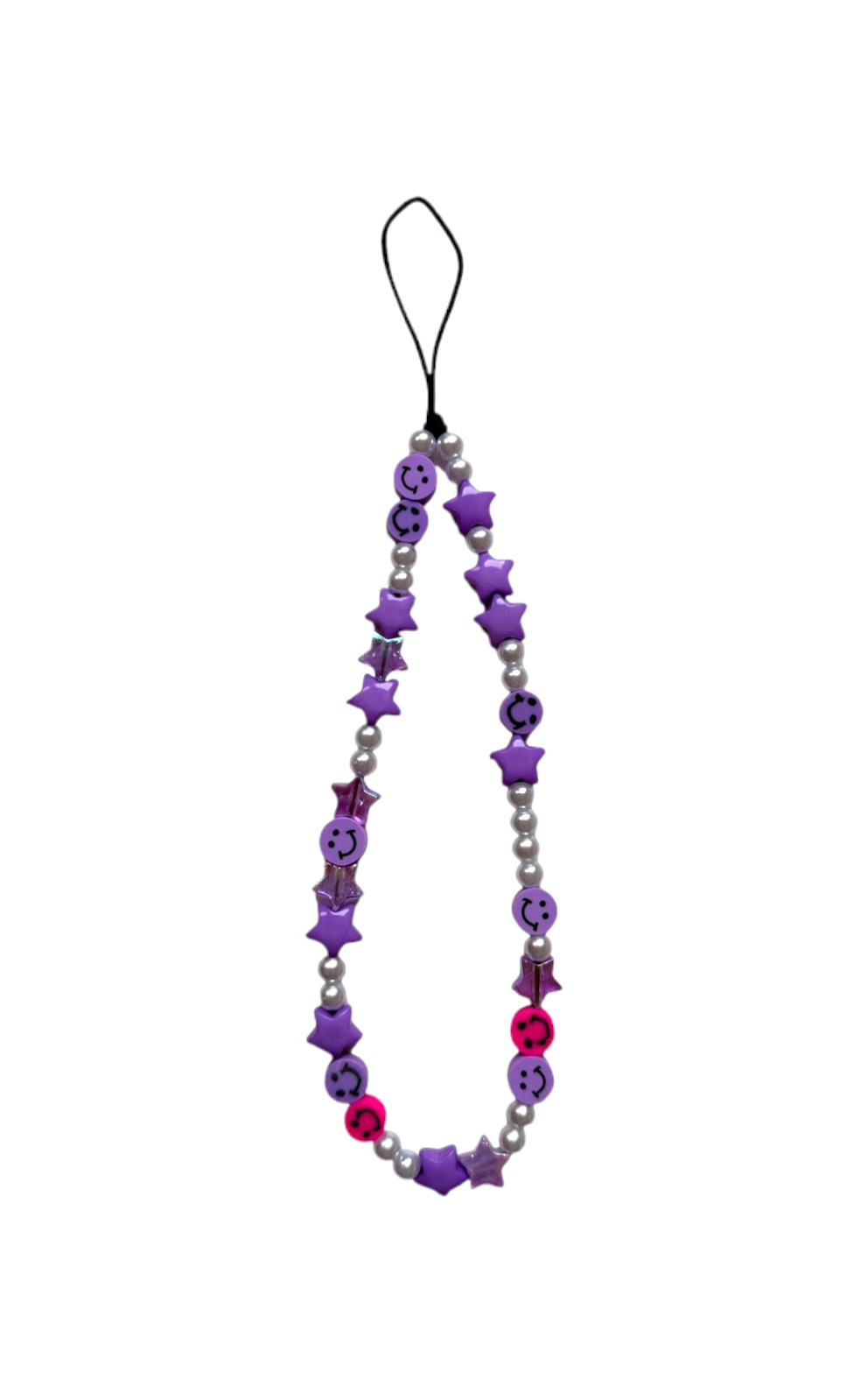 Handykette "Purple Smiley"