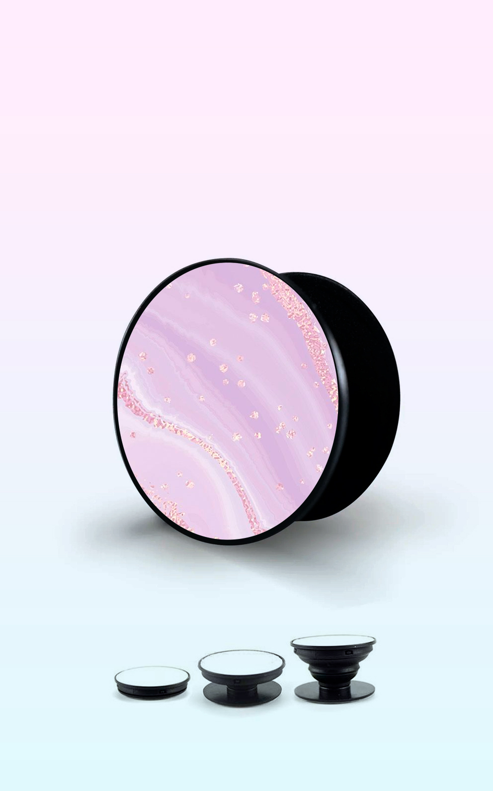 Purple And Golden Marble Handyhalterung