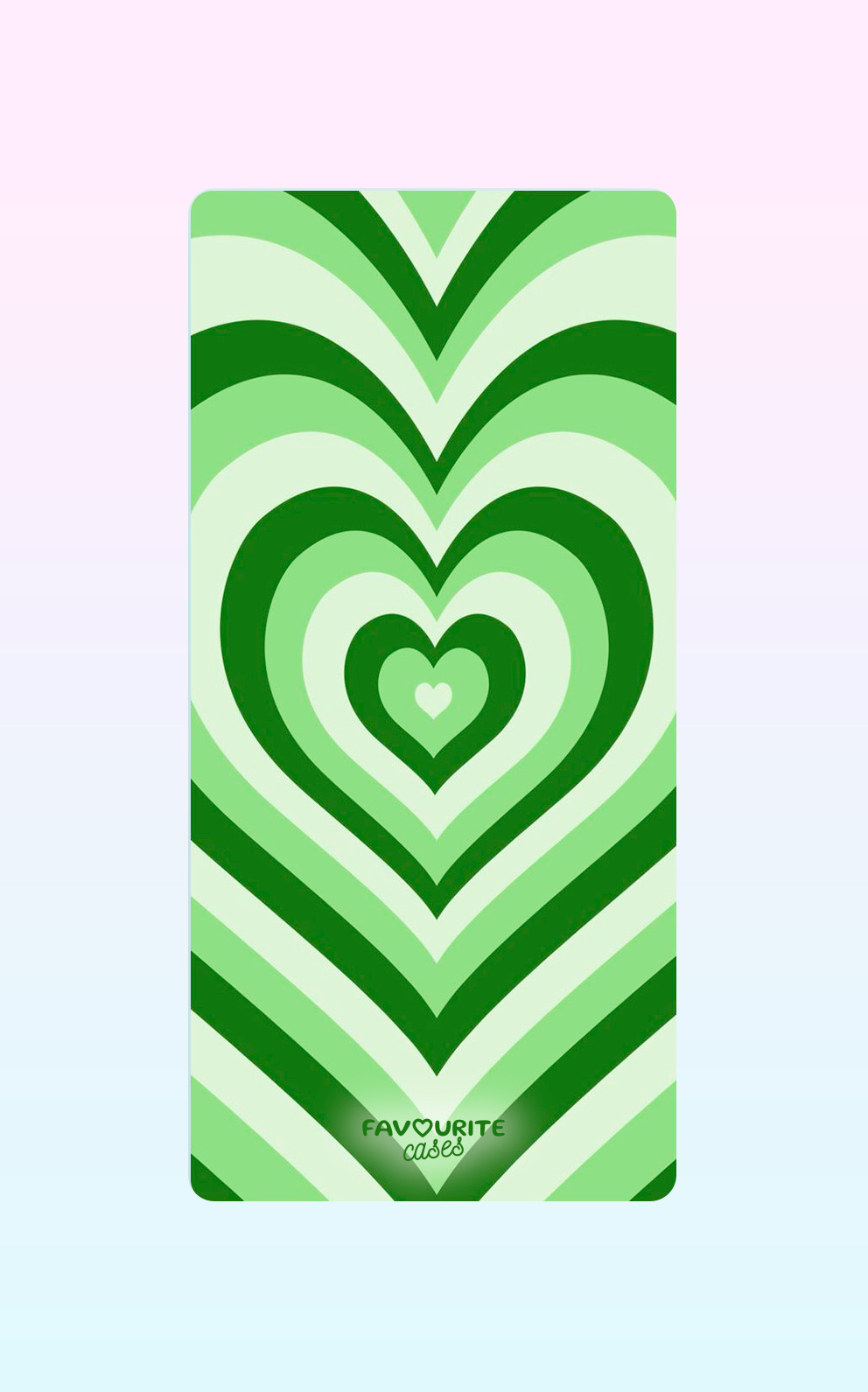 Green Layered Heart Handyhülle