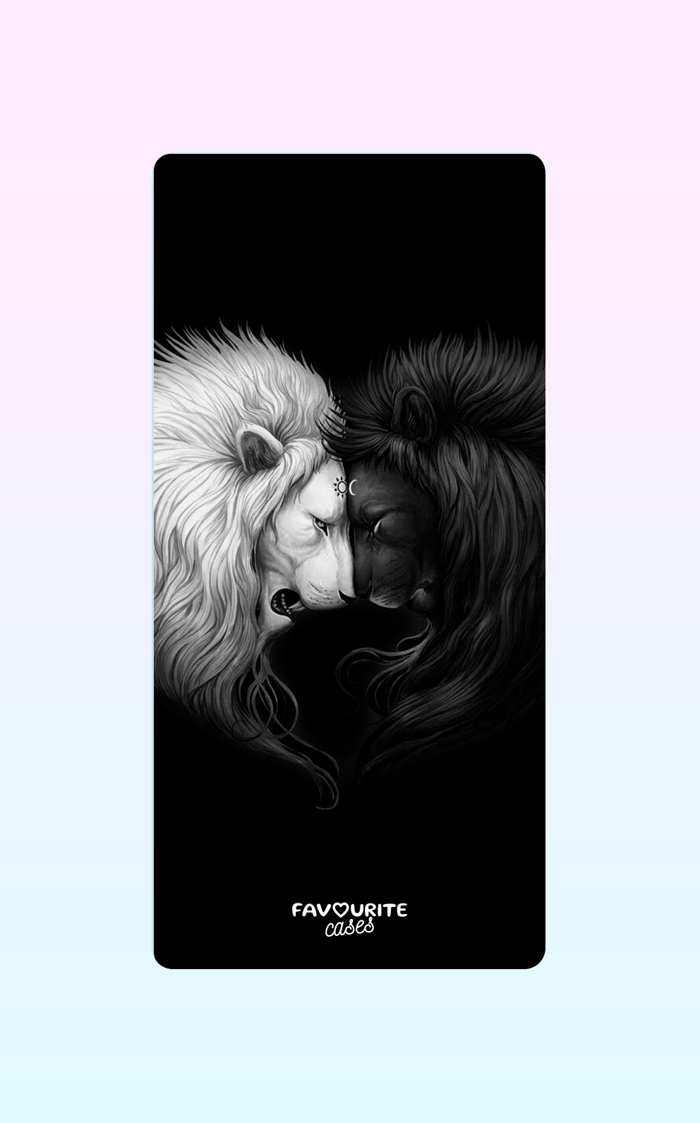Black And White Lions Handyhülle