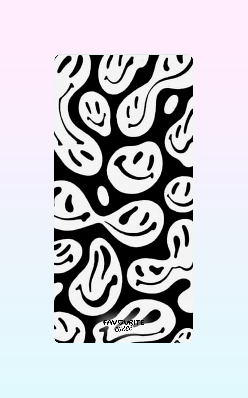 Blurry Black Smileys Handyhülle